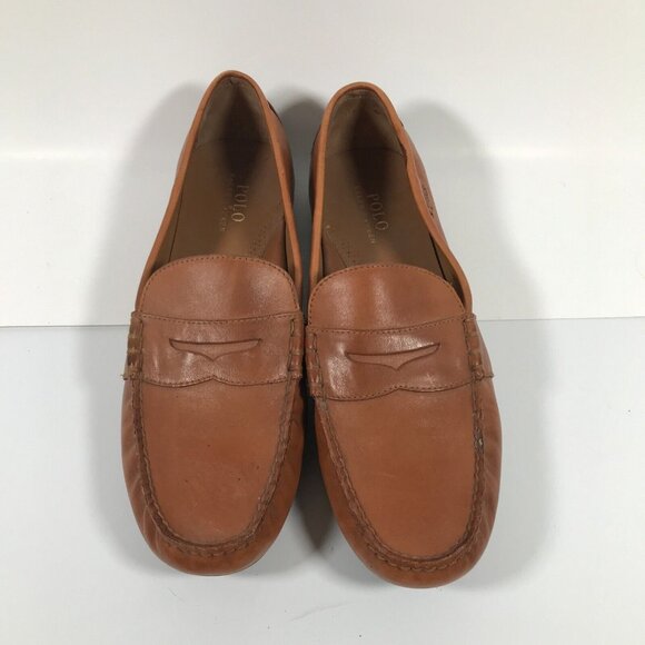 Polo Ralph Lauren Reynold Tan Loafers Driving Shoes Mens US 13D UK 12.5 EU 46 - Picture 2 of 16